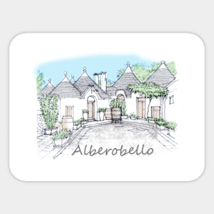 Alberobello-trulli-Puglia Sticker